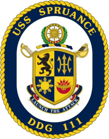 Coat of arms (crest) of the Destroyer USS Spruance (DDG-111)