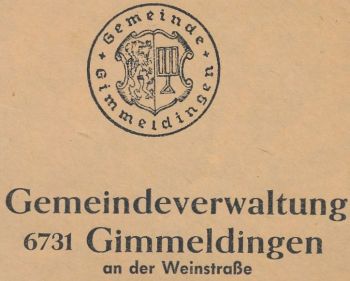 Wappen von Gimmeldingen/Coat of arms (crest) of Gimmeldingen