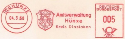 Wappen von Hünxe/Coat of arms (crest) of Hünxe