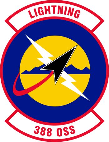 Coat of arms (crest) of the 388th Operations Support Squadron, US Air Force