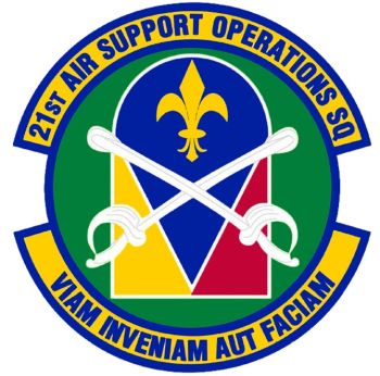 Coat of arms (crest) of the 21st Air Support Operations Squadron, US Air Force