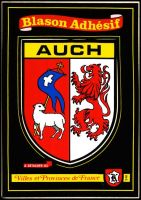 Blason de Auch/Arms (crest) of AuchThe arms on a postcard by Kroma