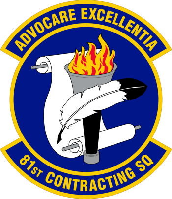 Coat of arms (crest) of the 81st Contracting Squadron, US Air Force