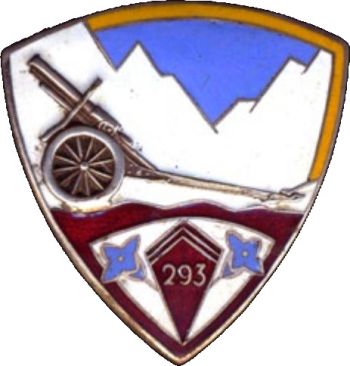 Blason de 293rd Heavy Divisional Artillery Regiment, French Army/Arms (crest) of 293rd Heavy Divisional Artillery Regiment, French Army