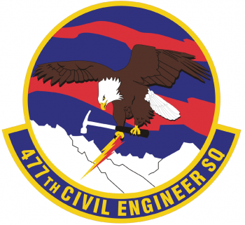 Coat of arms (crest) of the 477th Civil Engineer Squadron, US Air Force