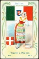 Arms, Flags and Folk Costume trade card Natrogat Italien