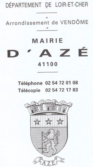 Blason de Azé (Loir-et-Cher)/Coat of arms (crest) of {{PAGENAME