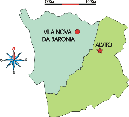 Mapa administrativo do municpio da Alvito