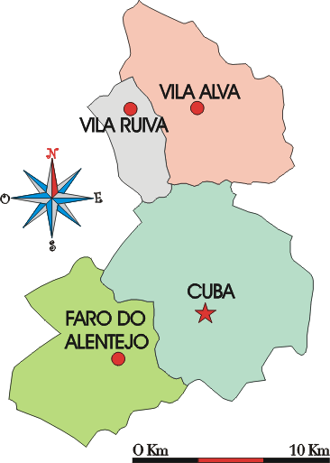 Mapa administrativo do municpio da Cuba