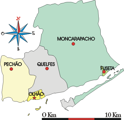 Mapa administrativo do municpio de Olho