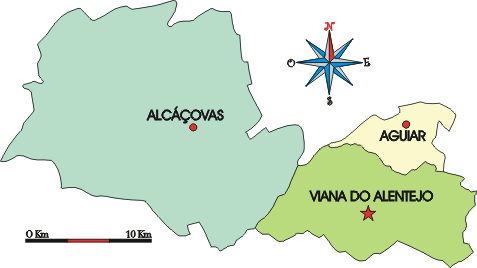 Mapa administrativo do municpio de Viana do Alentejo