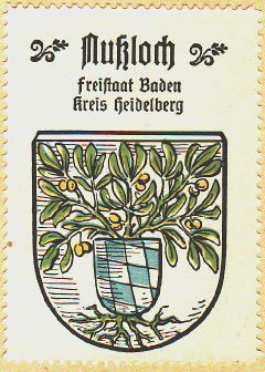Wappen von Nussloch/Coat of arms (crest) of Nussloch