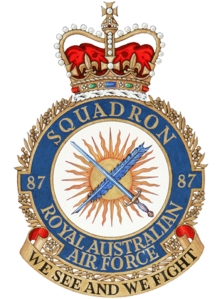 Coat of arms (crest) of the No 87 Squadron, Royal Australian Air Force
