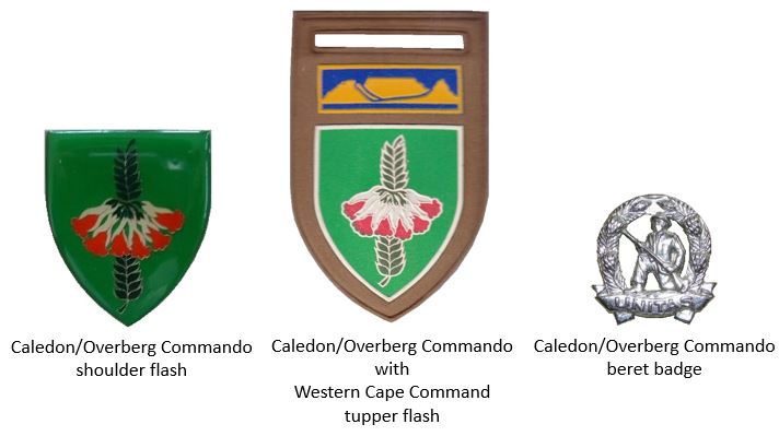 Coat of arms (crest) of the Calendon (or Overberg) Commando, South African Army