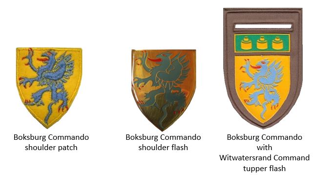 Coat of arms (crest) of the Boksburg Commando, South African Army