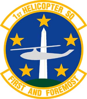 Coat of arms (crest) of the 1st Helicopter Squadron, US Air Force