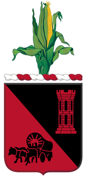 Coat of arms (crest) of 128th Engineer Battalion, Nebraska Army National Guard