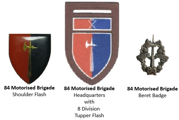 Coat of arms (crest) of the 84 Motorised Brigade, South African Army