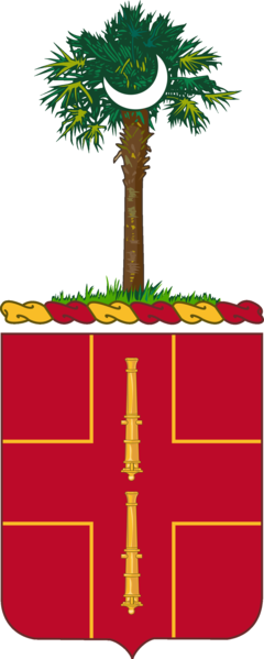 Coat of arms (crest) of the 263rd Air Defense Artillery Regiment, South Carolina Army National Guard