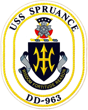 Coat of arms (crest) of the Destroyer USS Spruance (DD-963)