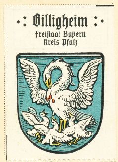 Wappen von Billigheim (Billigheim-Ingenheim)/Coat of arms (crest) of Billigheim (Billigheim-Ingenheim)