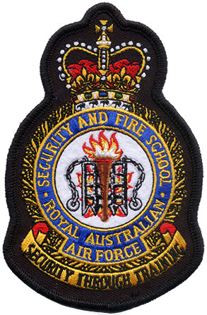 Coat of arms (crest) of the Security and Fire School, Royal Australian Air Force