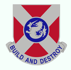Coat of arms (crest) of 391st Engineer Battalion, US Army