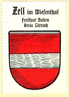 Wappen von Zell im Wiesental/Coat of arms (crest) of Zell im Wiesental