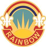 Coat of arms (crest) of 42nd Infantry Division Rainbow Division, USA