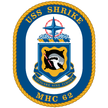 Coat of arms (crest) of the Mine Hunter USS Shrike (MHC-62)