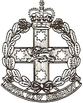 Coat of arms (crest) of the Royal New South Wales Regiment, Australia