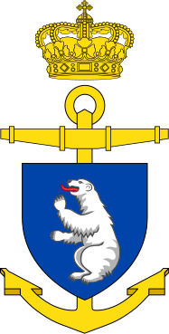 Coat of arms (crest) of the Offshore Patrol Vessel Hvidbjørnen (F359), Danish Navy