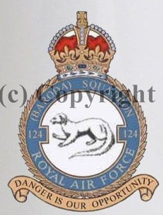 Coat of arms (crest) of the No 124 (Baroda) Squadron, Royal Air Force