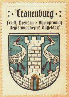 Wappen von Kranenburg (Kleve)/Coat of arms (crest) of Kranenburg (Kleve)