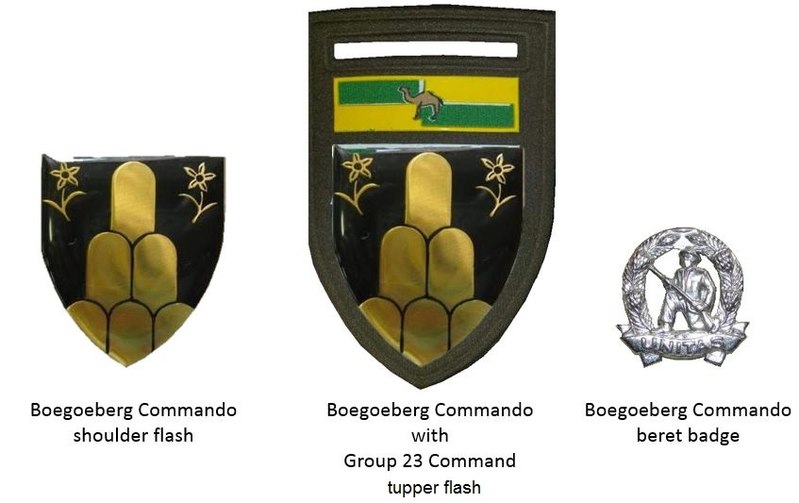 Coat of arms (crest) of the Boegoeberg Commando, South African Army