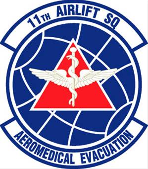 Coat of arms (crest) of the 11th Airlift Squadron, US Air Force