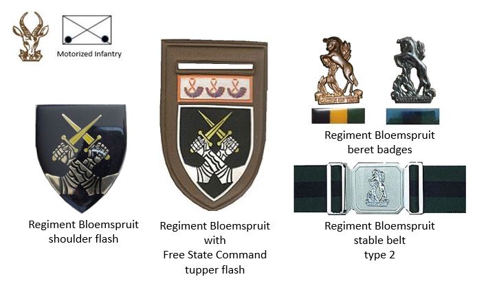 Coat of arms (crest) of the Regiment Bloemspruit, South African Army