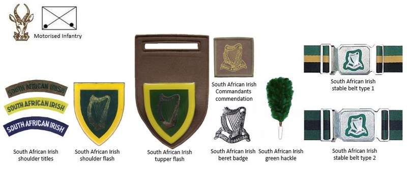 Coat of arms (crest) of the South African Irish, South African Army