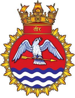 Coat of arms (crest) of the INS Tir, Indian Navy