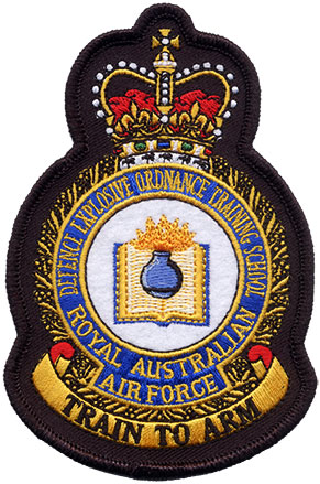 Coat of arms (crest) of the Defence Explosive Ordnance Training School, Royal Australian Air Force