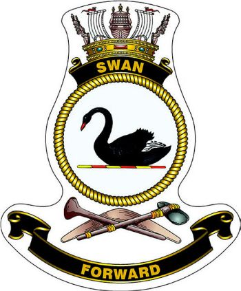 Coat of arms (crest) of the HMAS Swan, Royal Australian Navy
