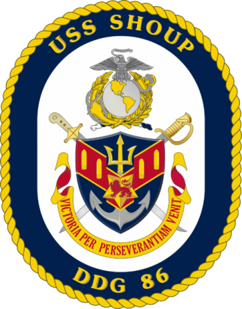 Coat of arms (crest) of the Destroyer USS Shoup