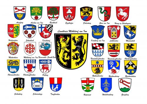 Arms in the Mühldorf am Inn District