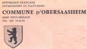 Blason de Obersaasheim/Coat of arms (crest) of {{PAGENAME
