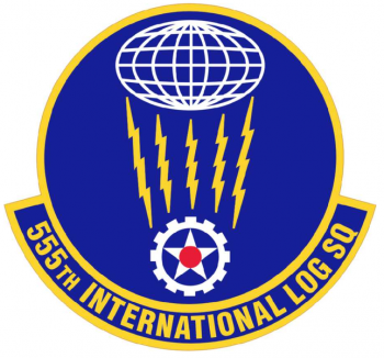 Coat of arms (crest) of the 555th International Logistics Squadron, US Air Force