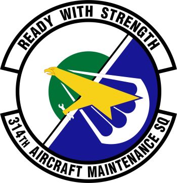 Coat of arms (crest) of the 314th Aircraft Maintenance Squadron, US Air Force