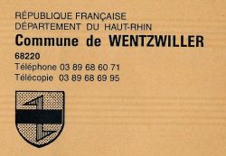 Blason de Wentzwiller/Arms (crest) of Wentzwiller