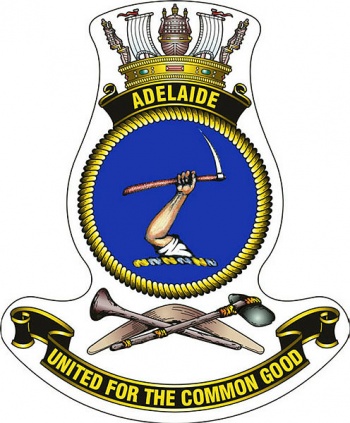 Coat of arms (crest) of the HMAS Adelaide, Royal Australian Navy
