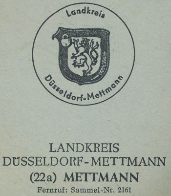Wappen von Mettmann (kreis)/Coat of arms (crest) of Mettmann (kreis)