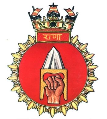 Coat of arms (crest) of the INS Rana, Indian Navy
